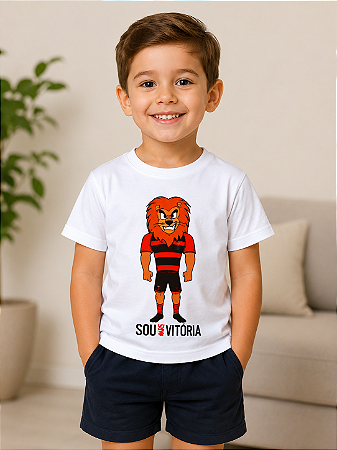Camisa Infantil Vitória Estampa do Mascote Oficial
