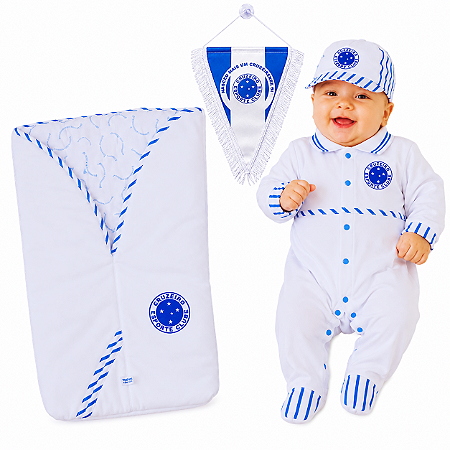 Kit Bebê Cruzeiro Saída de Maternidade Luxo Meninos Oficial