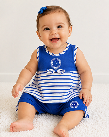 Conjunto Bebê Cruzeiro Bata e Legging Revedor