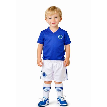 Conjunto Infantil Cruzeiro Uniforme Dry Oficial