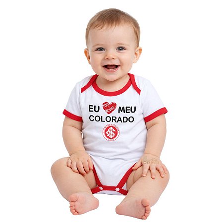 Body Bebê Internacional Frase Eu Amo Meu Colorado Oficial