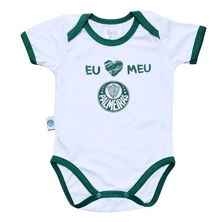 Body Bebê Palmeiras Frase Eu Amo Meu Palmeiras Oficial