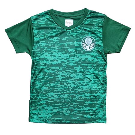 Camiseta Palmeiras Infantil Rajada Verde Oficial - Cia Bebê