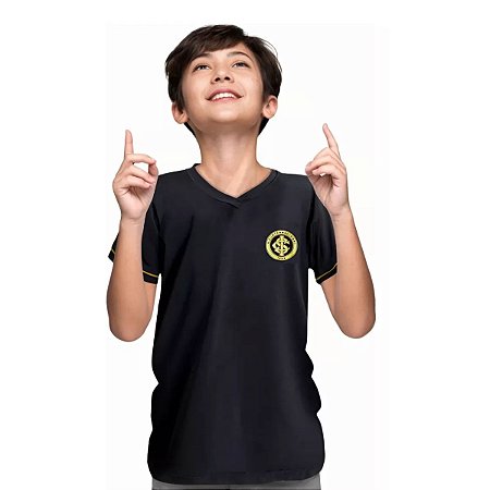 Camiseta Internacional Infantil Premium Preta Oficial