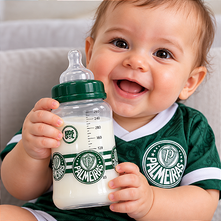 Mamadeira Palmeiras Acinturada Super Kids Gol 260 Ml