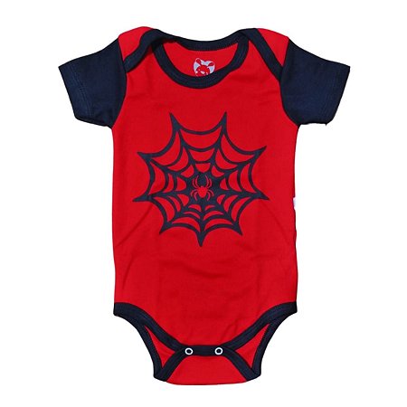 Body Bebê Homem Aranha Spider Man Manga Curta