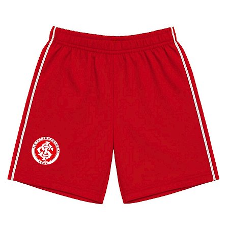 Shorts Internacional Vermelho Bebê Infantil Juvenil Oficial
