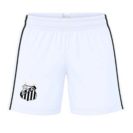 Shorts Santos Branco Bebê Infantil Juvenil Oficial