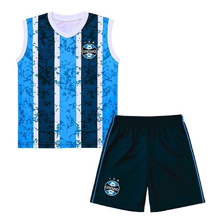 Uniforme Infantil Grêmio Regata e Shorts Oficial