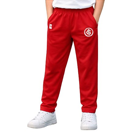 Calça Infantil Internacional Vermelha Flanelada Oficial