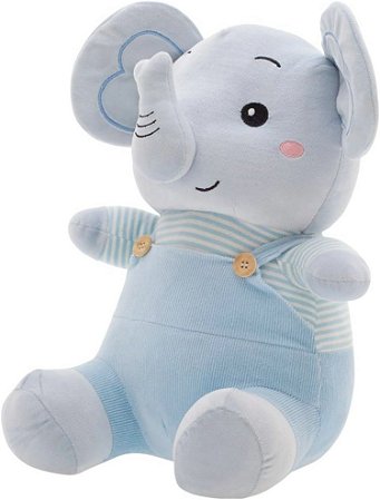 Elefante Pelúcia Fran Azul Zip Toys 48 cm
