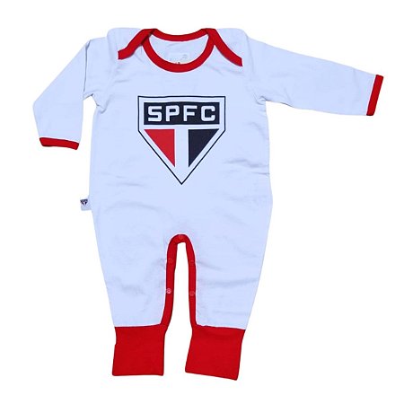Macacão Bebê Longo São Paulo Tricolor Oficial