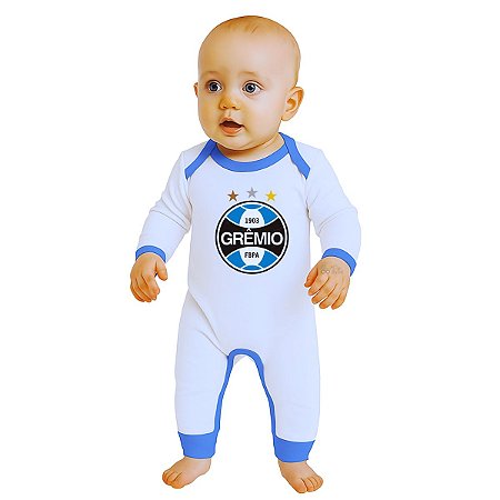 Macacão Bebê Longo Grêmio Imortal Unissex Oficial