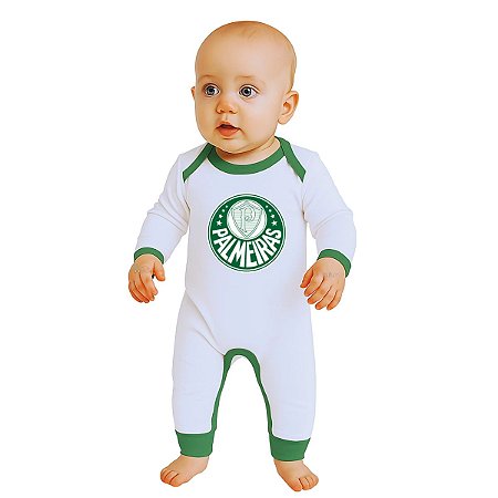Macacão Bebê Longo Palmeiras Unissex Oficial