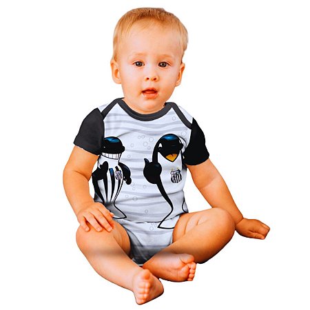 Body Bebê Santos Mascote Baleia Oficial