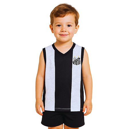 Camiseta Infantil Santos Regata Listrada Oficial