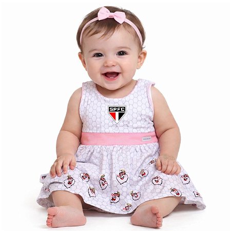 Vestido Bebê São Paulo Mascote Oficial