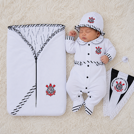 Kit Saída Maternidade Bebê Meninas Corinthians Oficial