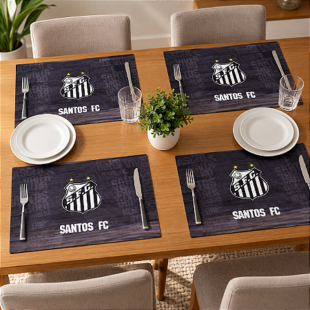 Jogo Americano 3D 4 Peças Santos Suplat Oficial