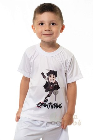 Camiseta Infantil Corinthians Mascote Branca Oficial
