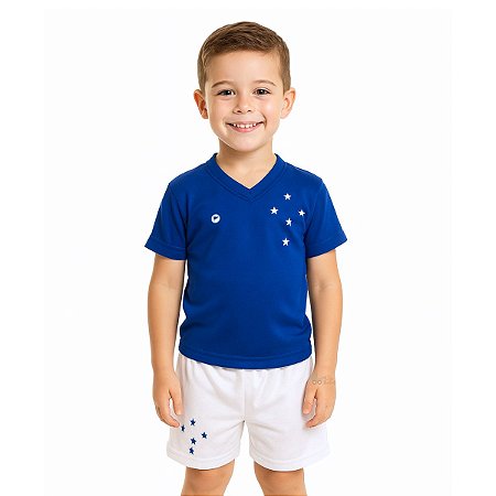 Conjunto Uniforme Infantil Cruzeiro Dry Oficial - Torcida Baby