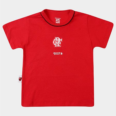 Camiseta Bebê Flamengo Bicolor Oficial