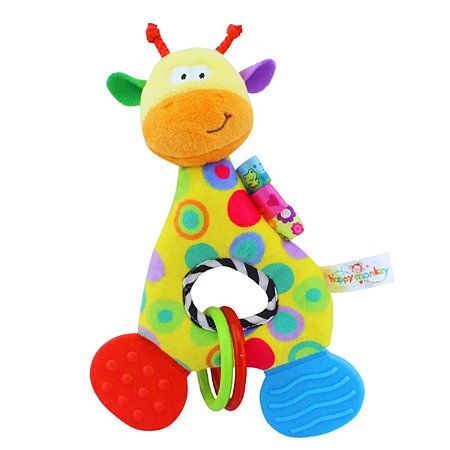 Girafinha Atividades Bebê Chocalho e Mordedor Colorido