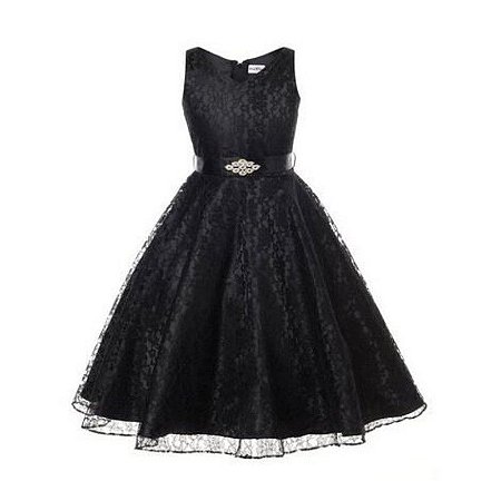 vestido de festa preto infantil
