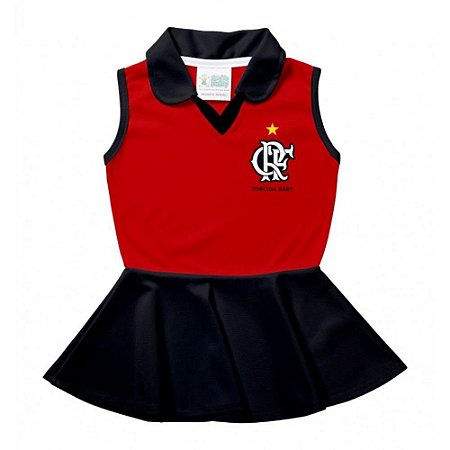 Vestido Bebê Flamengo Polo Regata - Torcida Baby