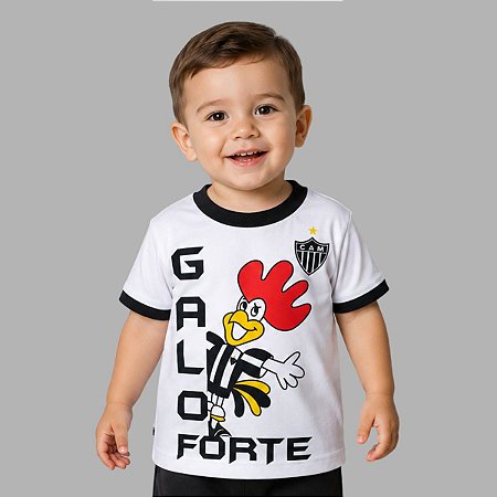 Camiseta Atlético MG Infantil Estampa Mascote Oficial