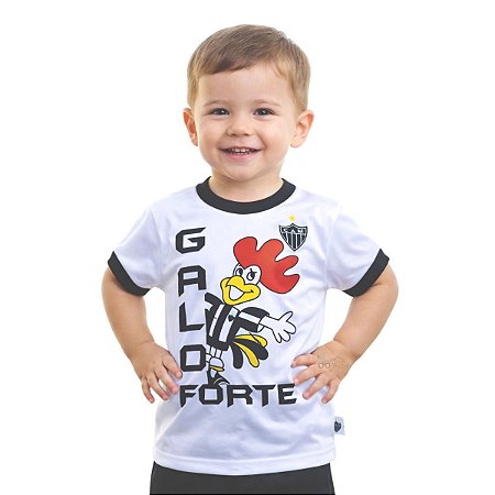 Camiseta Atlético MG Infantil Estampa Mascote Oficial