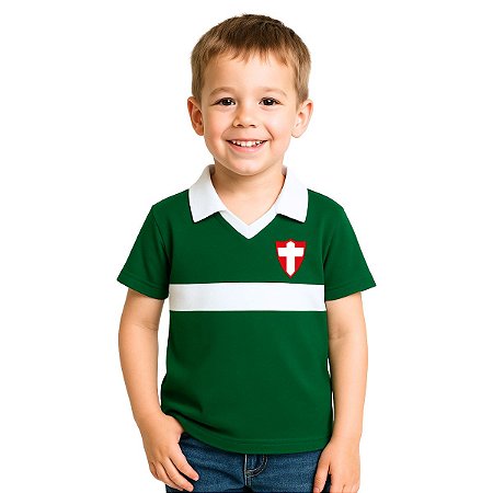 Camisa Infantil Palmeiras Savoia Polo Retrô Oficial