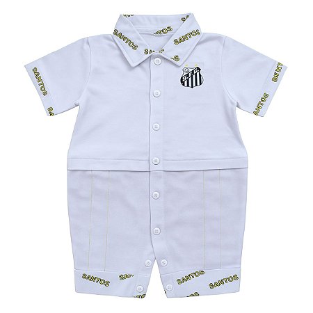 Macacão Bebê Santos Oxford Oficial