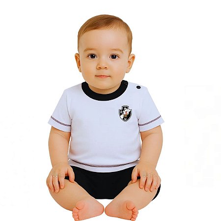 Camiseta Bebê Vasco Branca Oficial