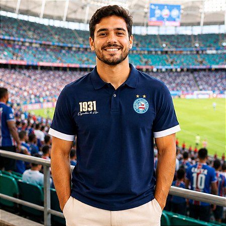 Camisa Polo Bahia Azul Esquadrão Adulto Oficial
