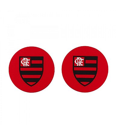 Jogo Porta Copos Flamengo 2 Un Emborrachado 10cm Oficial