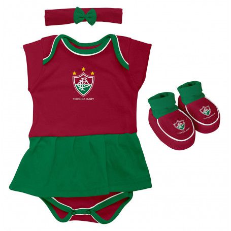 Kit Bebê Fluminense 3 Peças Menina - Torcida Baby