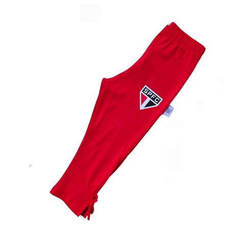 Calça Infantil São Paulo Legging Vermelha Oficial