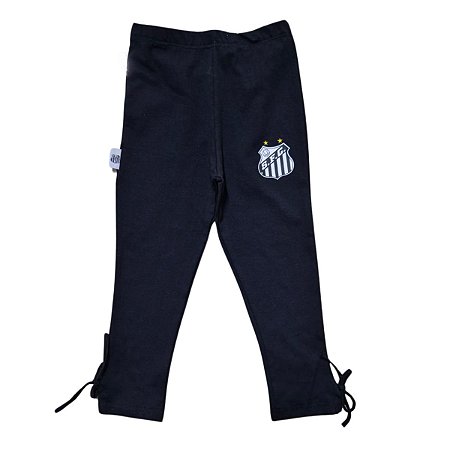 Calça Infantil Santos Legging Preta Oficial