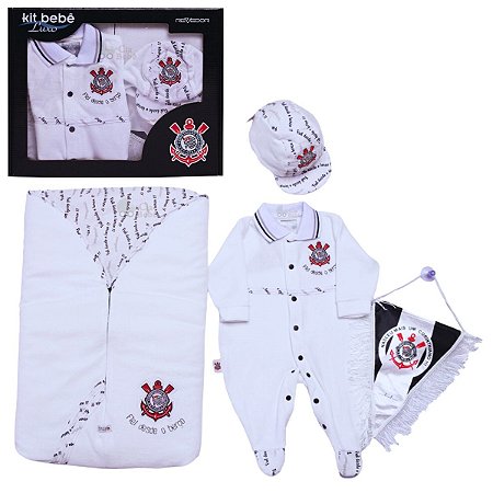 Kit Bebê Corinthians Plush Meninos Saída de Maternidade