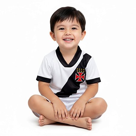 Camiseta Bebê Vasco Branca - Torcida Baby