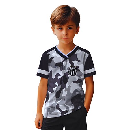 Camiseta Infantil Santos Camuflada Oficial