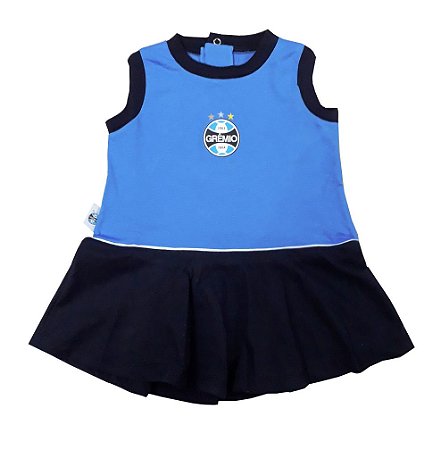 Vestido Infantil Grêmio Regata Oficial​ - Cia Bebê