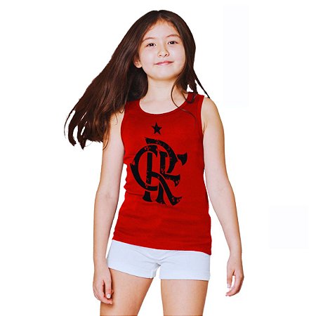 Camiseta Infantil Flamengo Regata Vermelha Oficial