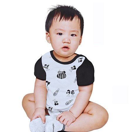 Body Bebê Santos Mascote Baleia Oficial