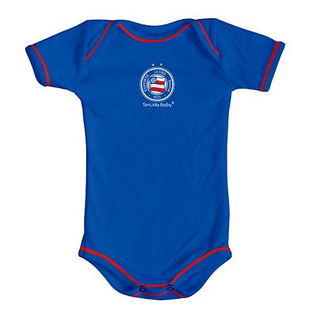 Body Bebê Bahia Azul Manga Curta Oficial Torcida Baby