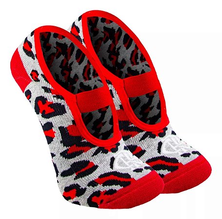 Meia Sapatilha Flamengo Infantil Antiderrapante Oficial