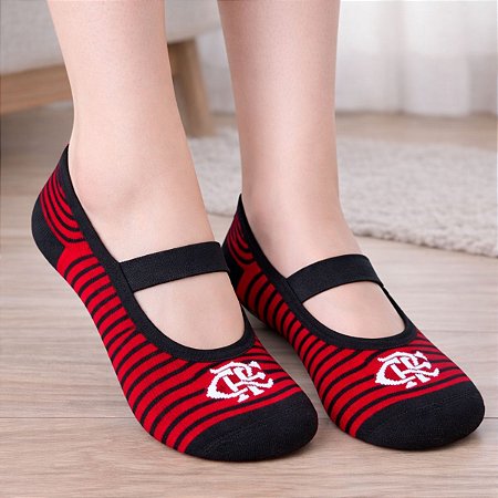 Meia Sapatilha Flamengo Infantil Antiderrapante Listrada