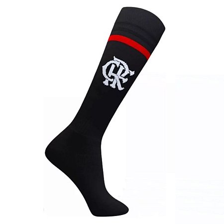 Meião Flamengo Infantil Juvenil Preto Rikam Oficial