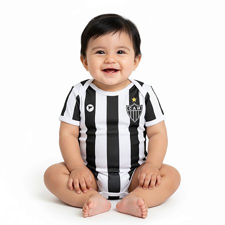 Body Atlético MG Proteção UV Listrado Oficial